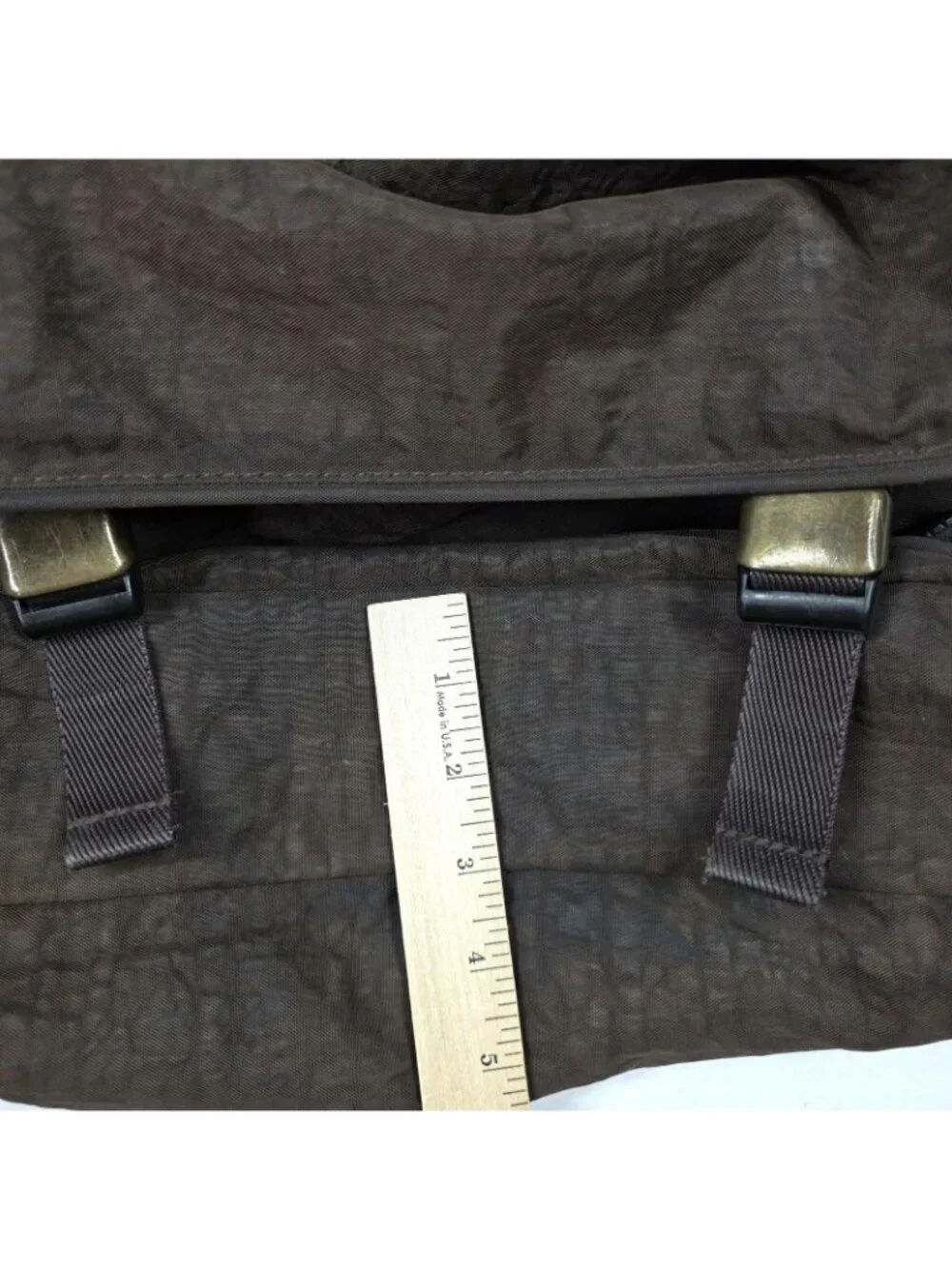 Camel Active Messenger Bag Mens Brown Nylon Crossbody Organizer Travel Commute